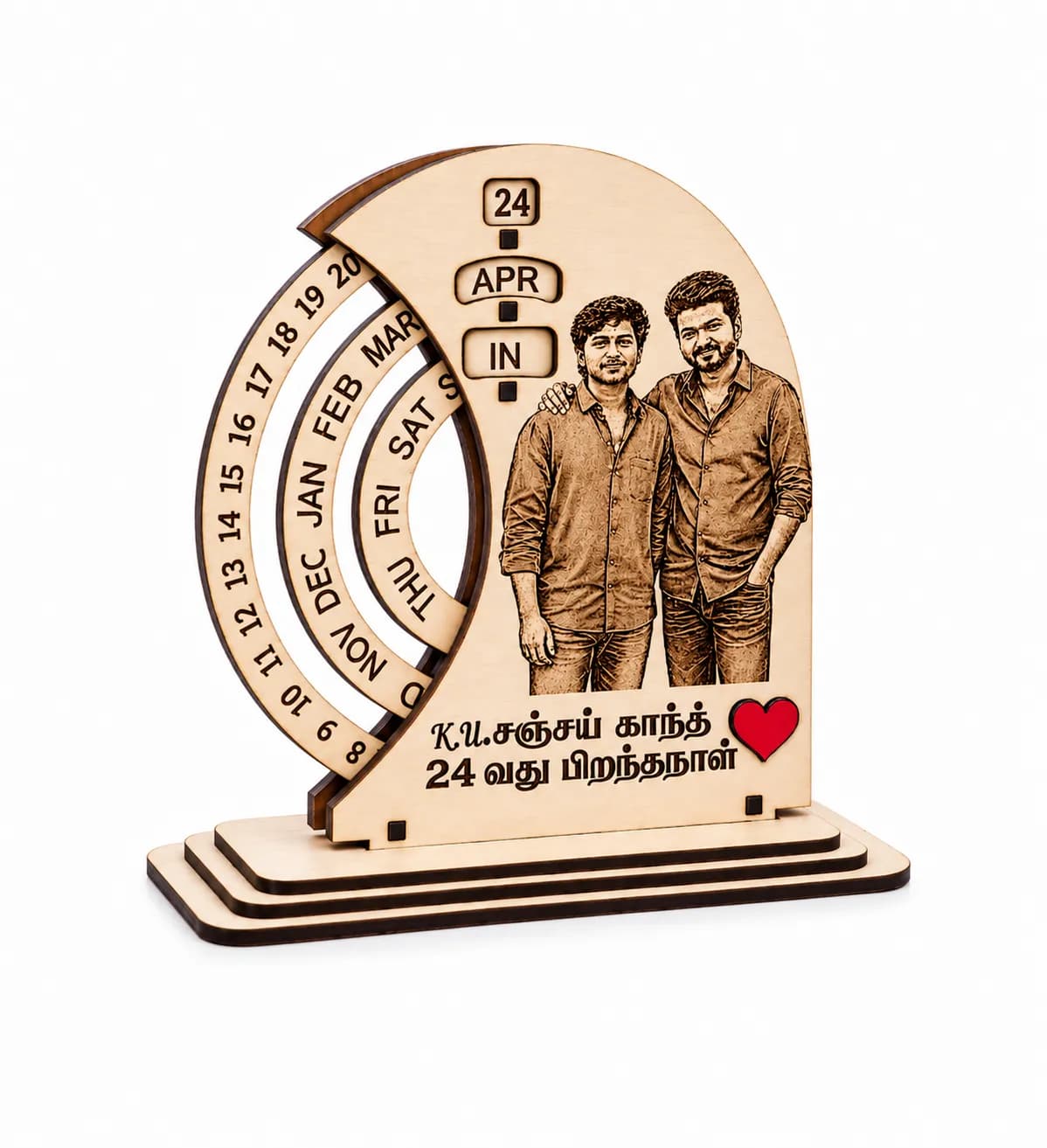Customized Wooden Rotate Calendar