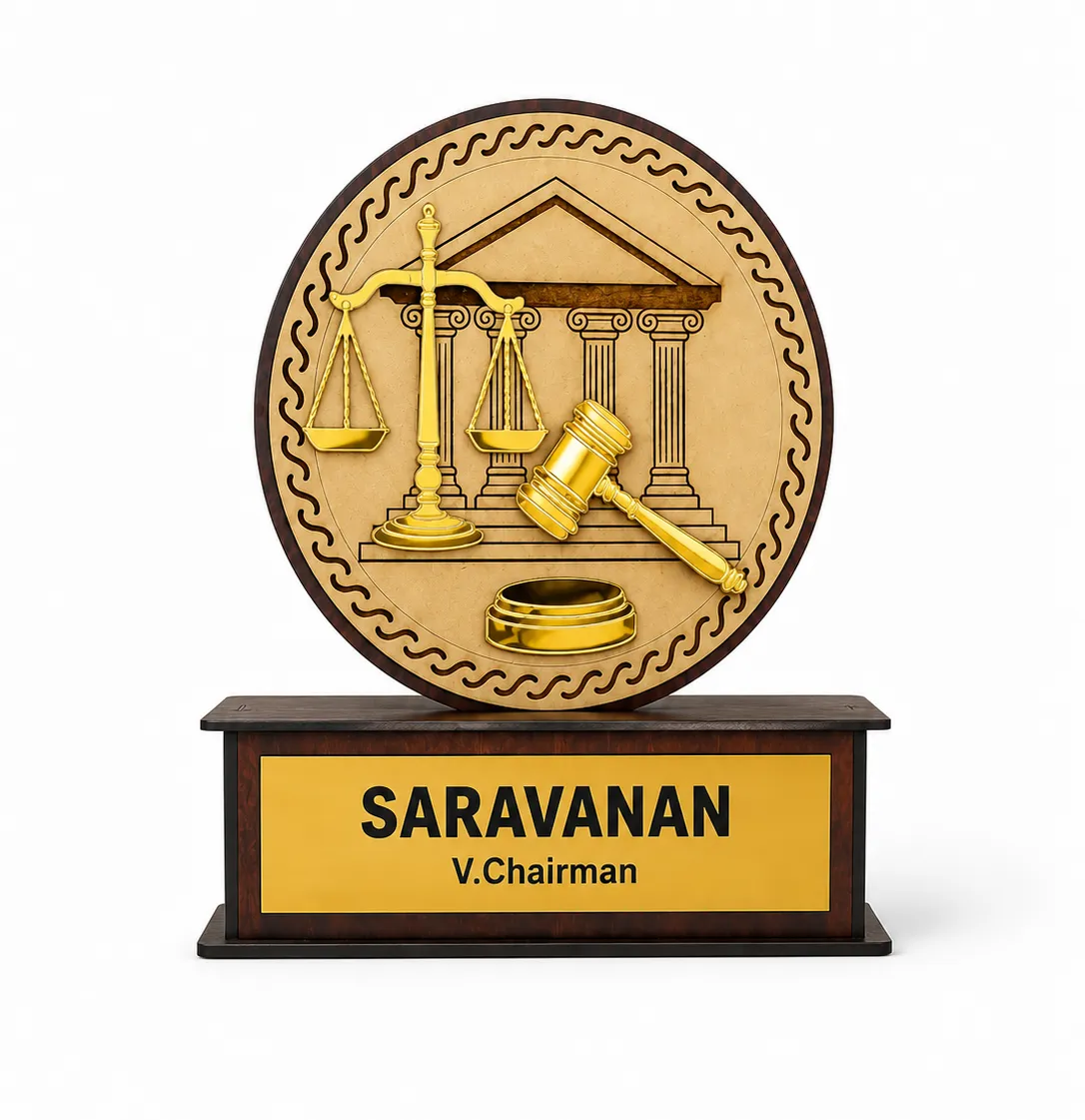 Customized Wooden Law Award 