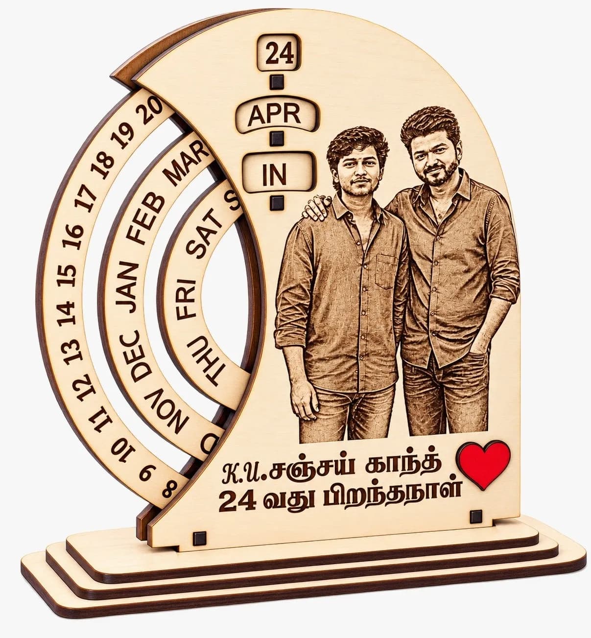 Customized Wooden Rotate Calendar