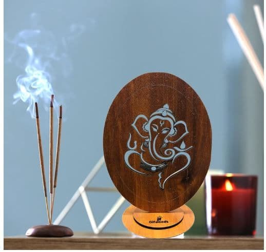 Wooden Lord Ganesha Table Stand - 2