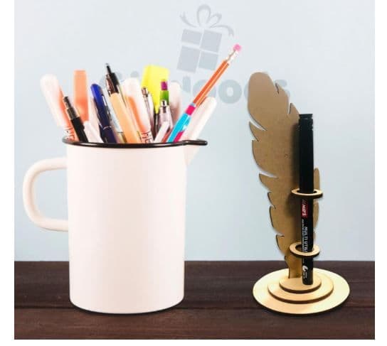 Premium Single Pen Stand Holder with Elegant Design for Office Desk, Study Table & Corporate Gift - 2