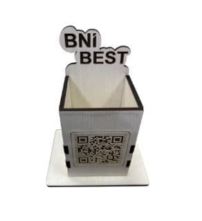 Long Acrylic Pen Stand with Barcode Display - 6
