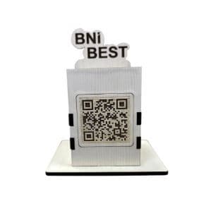 Long Acrylic Pen Stand with Barcode Display