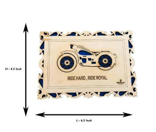 Wooden Motorcycle Wall Art Frame - 2