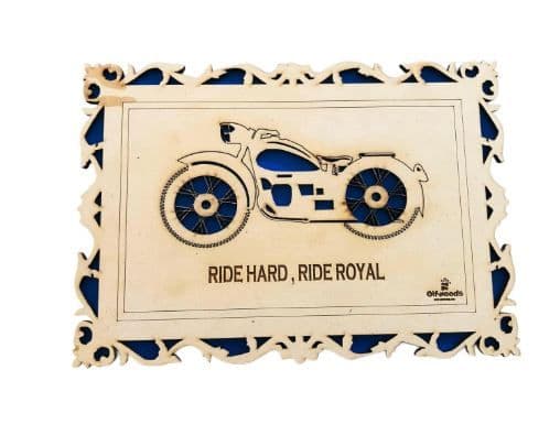 Wooden Motorcycle Wall Art Frame